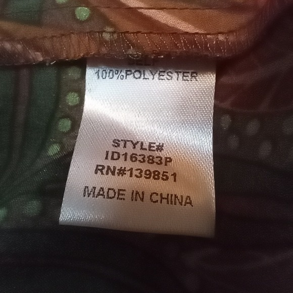 Oddy Curvy Floral HIgh Neck Knotted Collar Mini Dress Plus Size 1X Long Sleeves - Picture 16 of 16